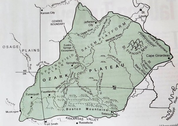 Ozark Mountains Map